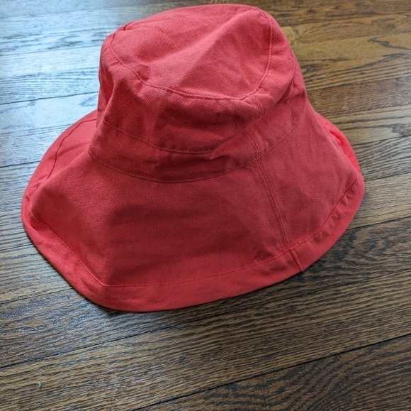 Scala red floppy sun hat